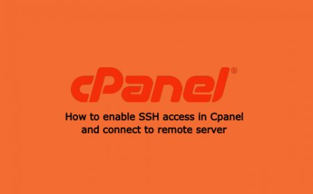 Generate private and public key in cPanel for SSH access