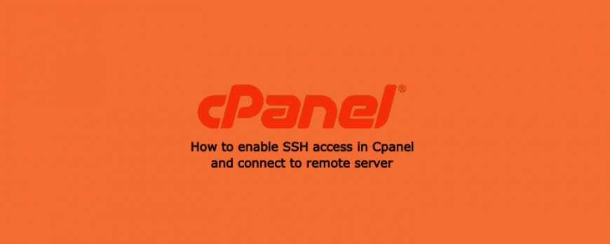 Generate private and public key in cPanel for SSH access