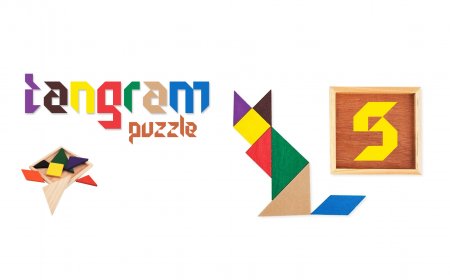 Tangram Puzzle Create Number 5